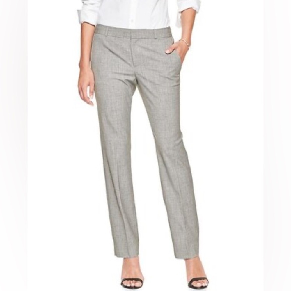 Banana Republic Machine-Washable Italian Wool Ryan gray pants, size 0R.